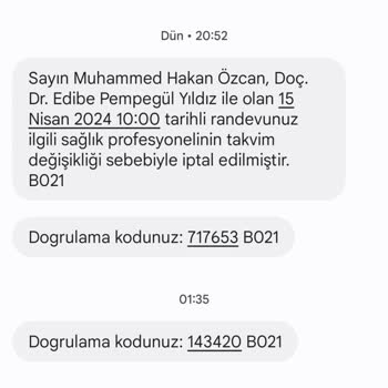 Evital İptal Edilen Randevumun Ücretinin Geriye İadesi