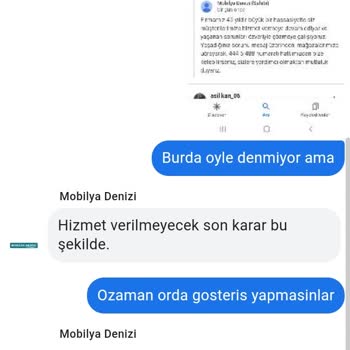 Mobilya Denizi Yanlış Ürün Ve Gönderildi