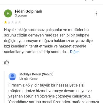 Mobilya Denizi Yanlış Ürün Ve Gönderildi