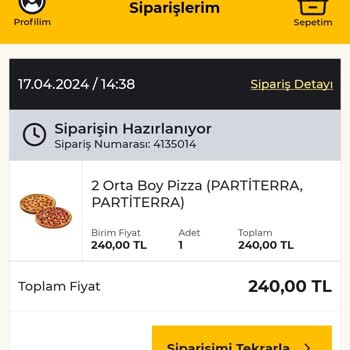 Terra Pizza 90 Dakika Sonra Buz Gibi Pizza Geldi