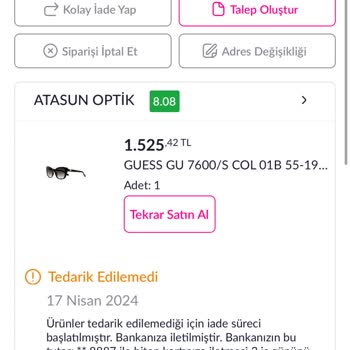 Pazarama Ürün Tedarik Edilmemesi Sebebiyle İptal Etmesi