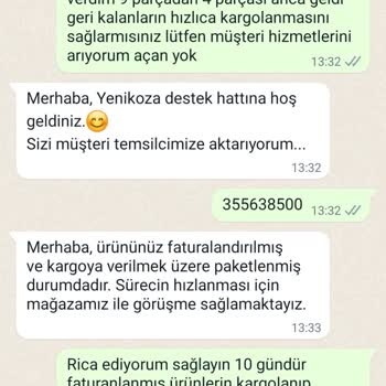 Yeni Koza Tekstil 1 Aydır Teslim Edilmeyen Ürünler