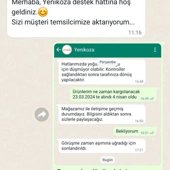 Yeni Koza Tekstil 1 Aydır Teslim Edilmeyen Ürünler
