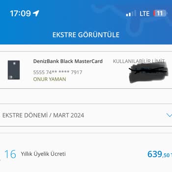 Denizbank Kredi Kartı Aidatı