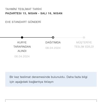 Zara Teslim Edilemeyen Sipariş