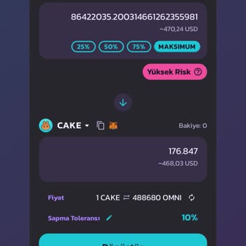 PancakeSwap Omni token sorunu