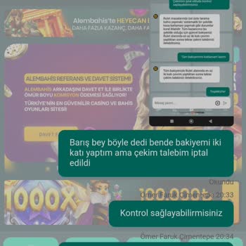 Alem Bahis Canlı Casino Kazancımın Çekim Engeli