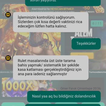 Alem Bahis Canlı Casino Kazancımın Çekim Engeli