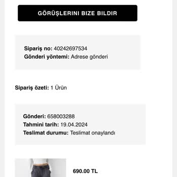 Bir Günde Kargo Bershka Kargo Teslimat Sorunu