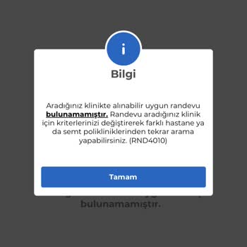 MHRS Randevu Alamama Sorunu