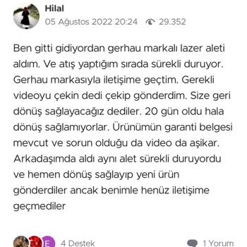 Akakçe Güvenilir Olmayan Gerhau Firmasına Yönlendirme Yapıyor
