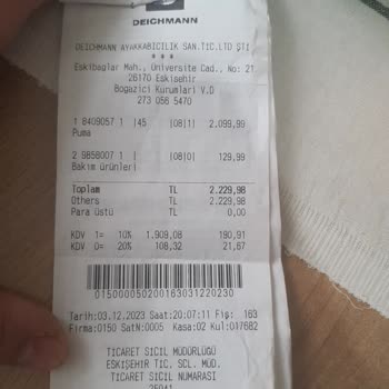 Deichmann Puma Ayakkabı Kısa Sürede Astar Deformesi Ürün İade Almıyor