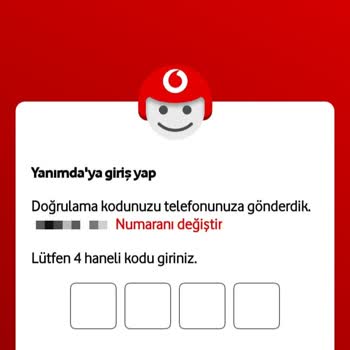 Vodafone Yanımda Doğrulama Kodu Gelmiyor.
