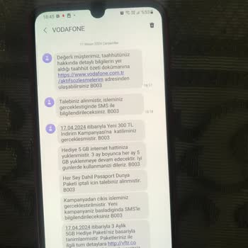Vodafone Gene Pişman Etti Tarife Yenilediğim İçin