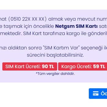 Netgsm Numara Taşımada Sim Kart Ve Kargo Ücreti