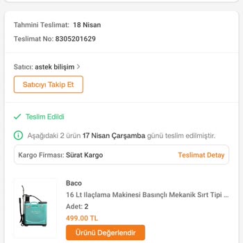 Trendyol Eksik Ürün Bildirimi