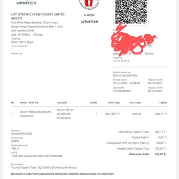 Dexim YB134 20.000 Mah Powerbank Şişti!