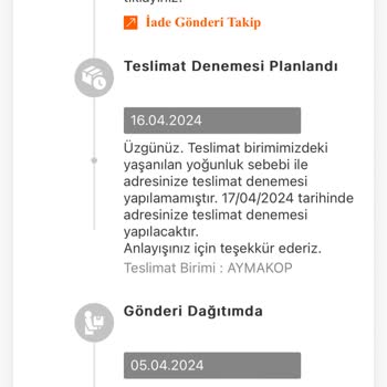 MNG Kargo Siparişim İletilmeden İade Edildi