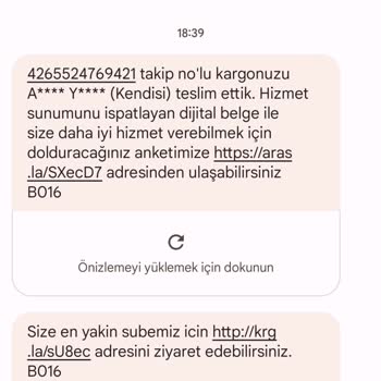 Aras Kargo Teslim Edildi Mesajı Atıyor Ama Bana Ürün Teslim Edilmedi