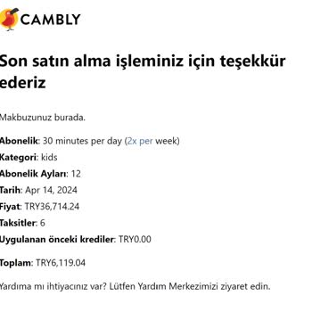 Cambly Kids Şikayeti Abonelik Hakkında