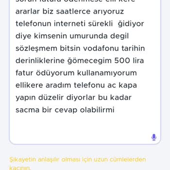 Vodafone Sorumsuzluğu Müşteri Ye Verilmeyen Değer