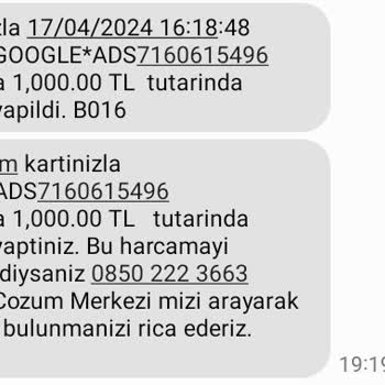 Google Ads Üzerinden İzinsiz Para Çekilmesine Dair Şikayetim