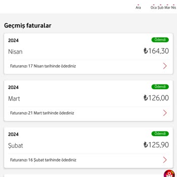 Vodafone Fatura Hakkında Bilgi Almak