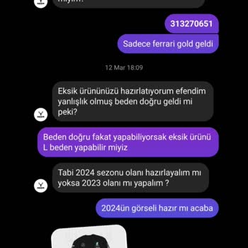 Deer Wear Eksik Ürün Gönderildi