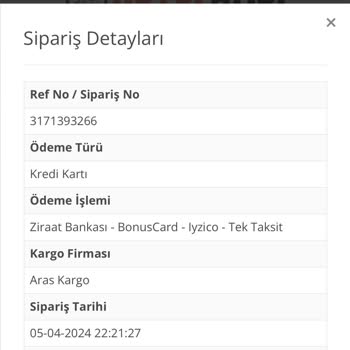 Kutupayısı Kargoya Verilmeyen Sipariş