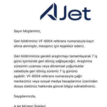 AJet (Anadolu Jet) Talep Dışında Uçak Bileti İptali