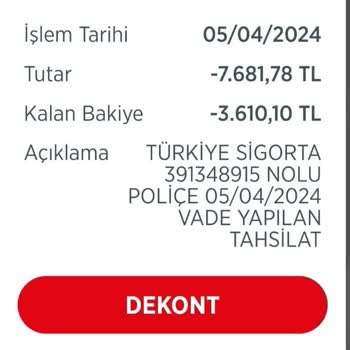 Türkiye Sigorta Konut Sigortası Poliçe Yenilenmesi