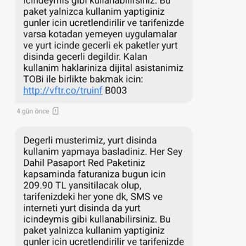 Vodafone 8 Günde 3 Ayrı Tutarda Fatura Gösteriyor. Haksız Yere!