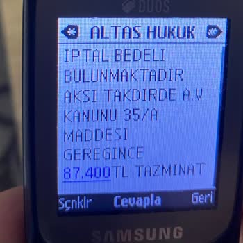 ALTAS HUKUK (SMS) Hukuk Bürosunun İzinsiz Mesaj Göndermesi Ve Tazminat Talebi Şikayeti