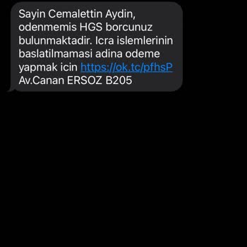 HGS Borcu İddiası Ve Avukatlık Mesajı Hakkında Bilgi Talebi