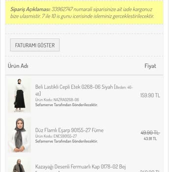 Sefamerve Para İadesini Yatırmıyorlar