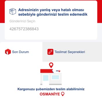 Aras Kargo Osmaniye Adres Bulamama