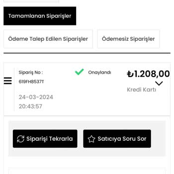 Qarya Tasarım Sipariş Ettiğim Ürünüm Gönderilmedi