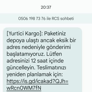 E-ticaret Marka Taklidiyle Dolandırıcılık Sahte Kargo Mesajı