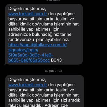 Turkcell Yeni Sim Kartı Dijital Kurye Aradık Ulaşamadık Mağduriyeti