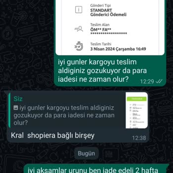 Shopier 3 Haftadır Paramın İade Edilmesini Bekliyorum