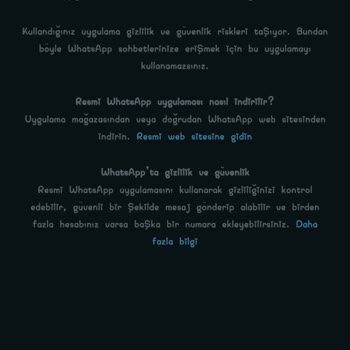 WhatsApp'a Uygulamasından Engel Yedim Lütfen Bu Sorunu Çözün