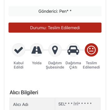 Kargoist Şube Sorunlu Kargo Bilgisi