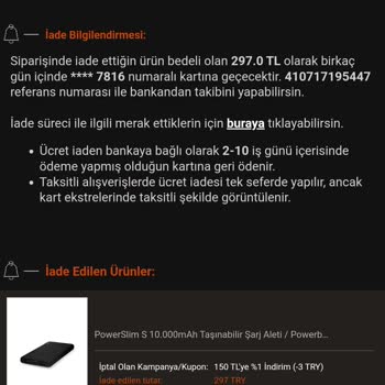 Trendyol Müşteri Hakkının Yok Sayılması