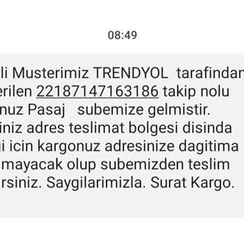 Sürat Kargo Kargo Teslimi Yapılmaması