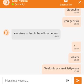 Trendyol Kafasına Göre Yemek Sipariş İptali Yapıyor