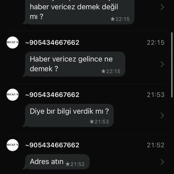 Roza Butik Hem Azarlıyor Hem De Değişim Ürününü Tarafıma Kargolamıyor!