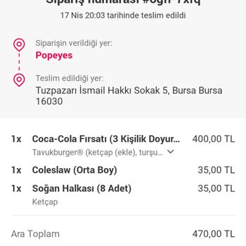 Popeyes Pişmanlıktır Kesinlikle Sipariş Etmeyin