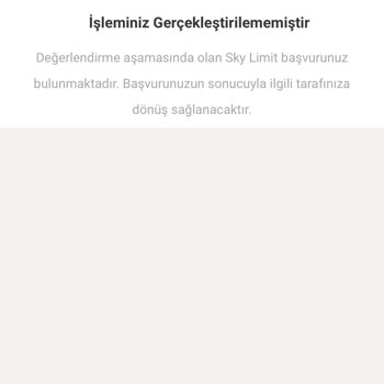 VakıfBank Sky Limit Başvurusu Sonucu