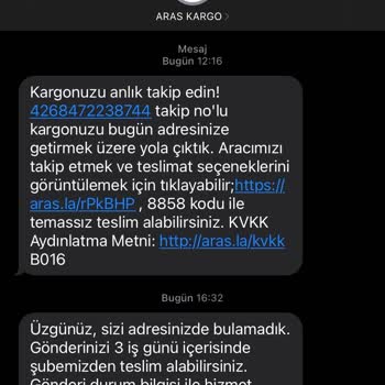 Aras Kargo Kargomu Getirmeyen Kurye