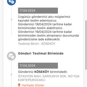 MNG Kargo Köseköy Teslimat Problemi